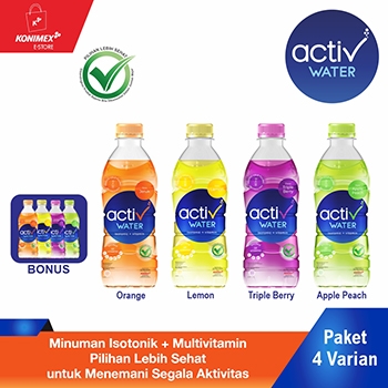 Activ Water Minuman Isotonik Multivitamin 380 ml Paket Campu