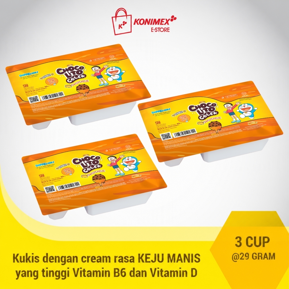 Chocolito Colek Sweet Cheese isi 3 Cup