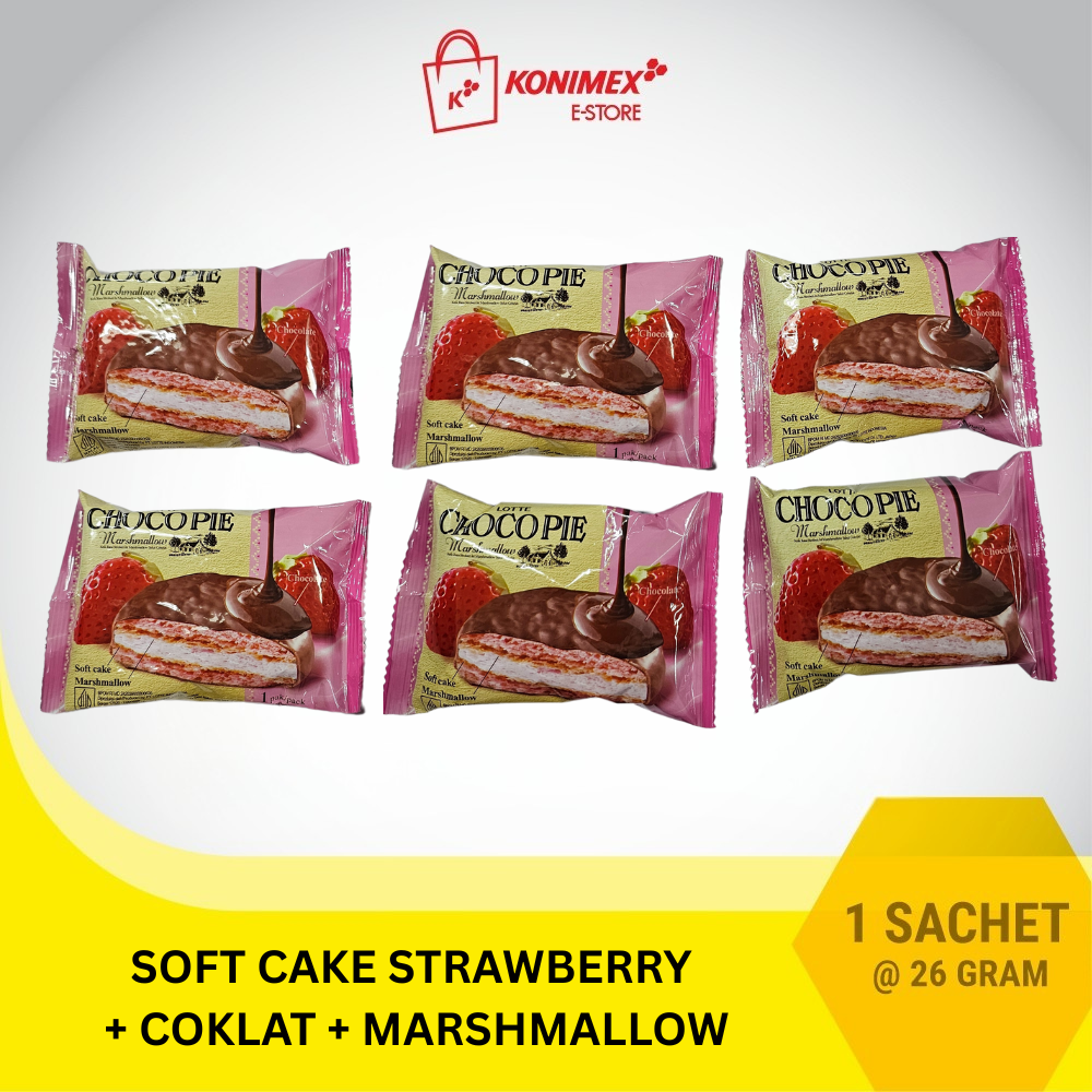 Chocopie Strawberry Marshmallow 6 Pcs
