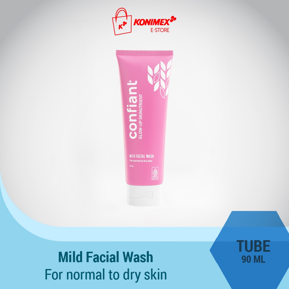 Confiant Mild Facial Wash - Kandungan Aloevera & Prebiotic u