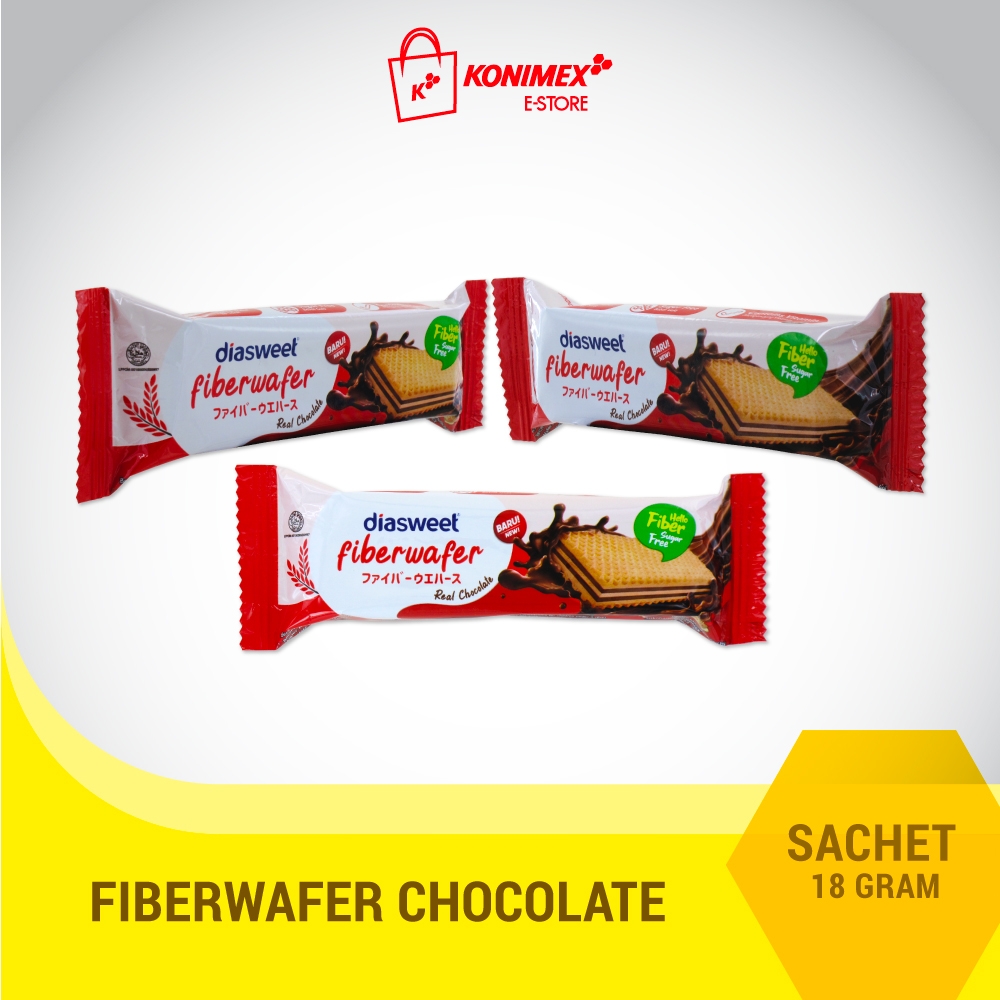 Diasweet Fiberwafer Chocolate 18 gr 3 sachet