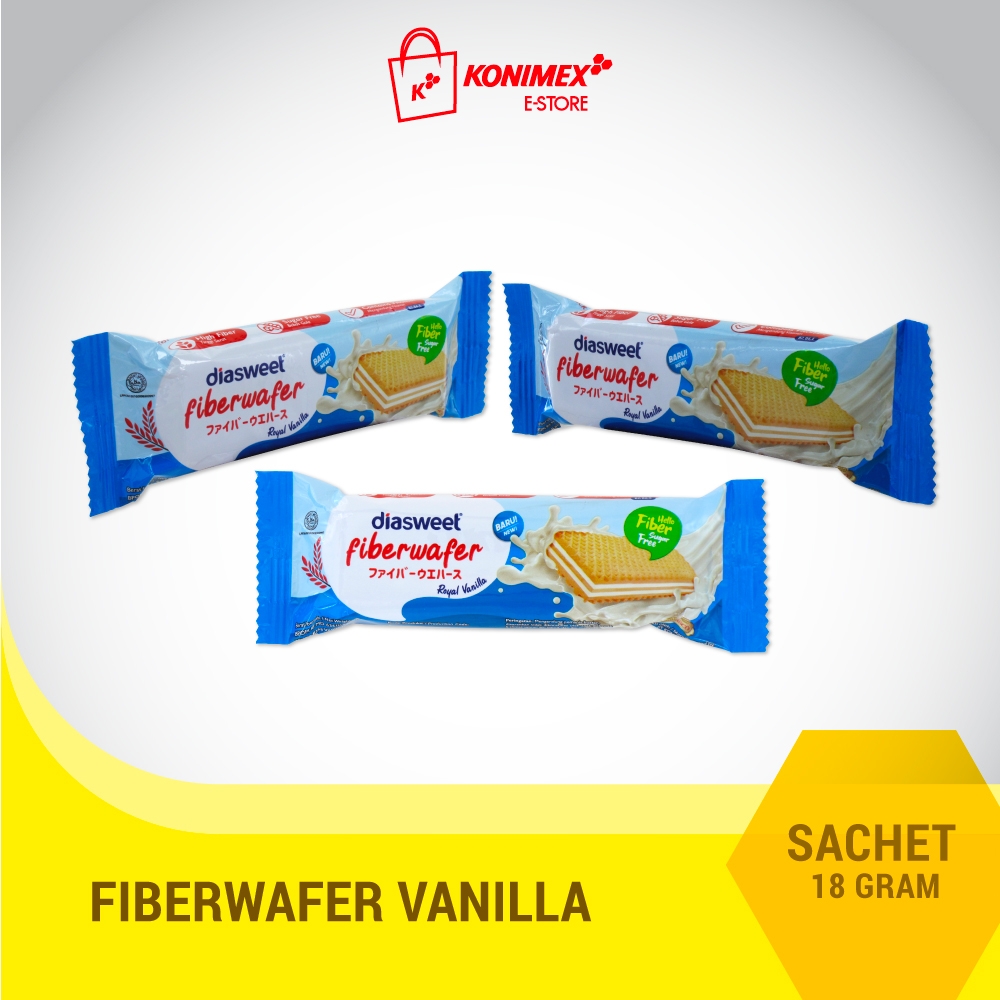 Diasweet Fiberwafer Vanila 18 gr 3 sachet