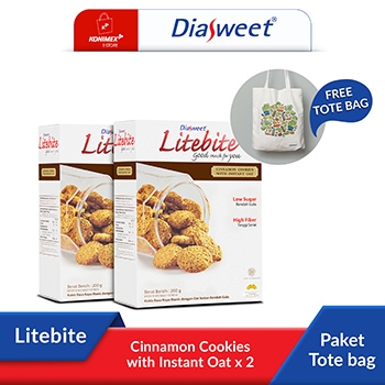 Diasweet Litebite Cinnamon Cookies with Instant Oat 2 Dos bo