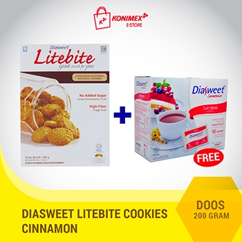 Diasweet Litebite Cinnamon Cookies with Instant Oat+Sukralos
