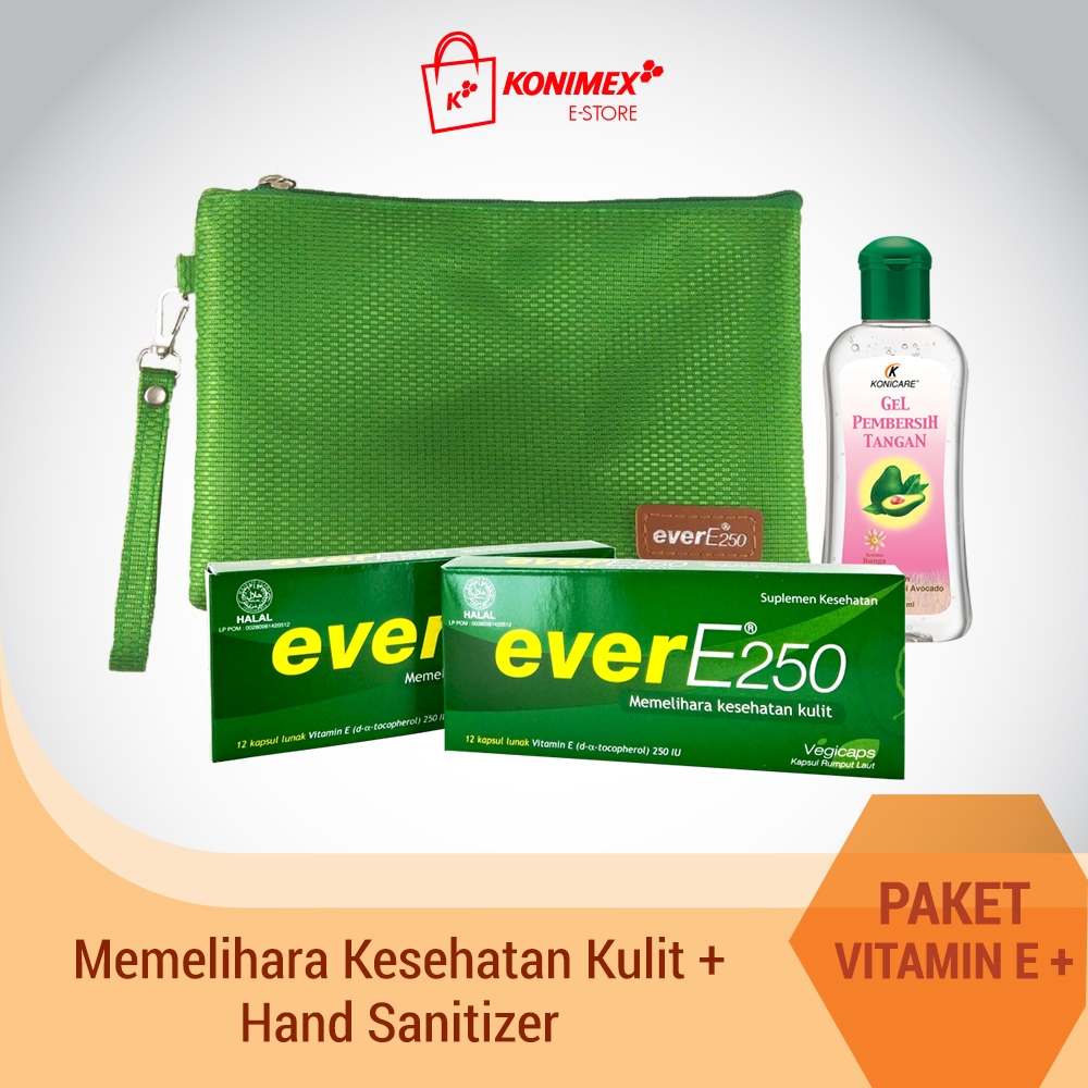 Ever E250 Strip & Konicare Gel Pembersih Tangan bonus Pouch