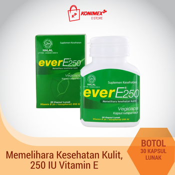 everE250 Vitamin E Botol Isi 30 Softcapsule Rumput Laut Kuli