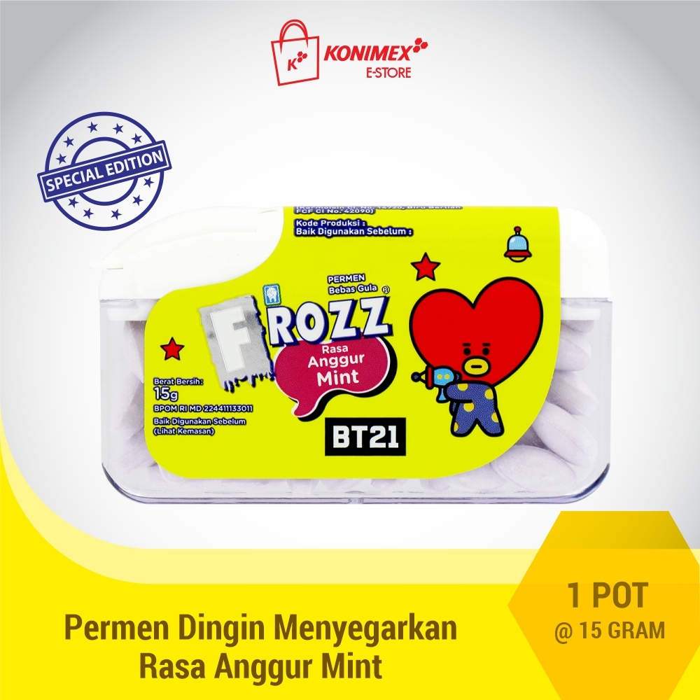 Frozz Anggur Mint Permen Bebas Gula Rendah Kalori & dingin m