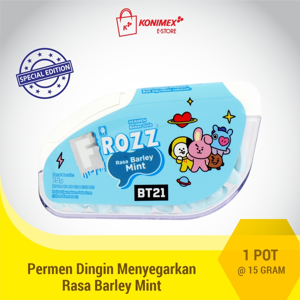 Frozz Barley Mint permen bebas gula rendah kalori & dingin m