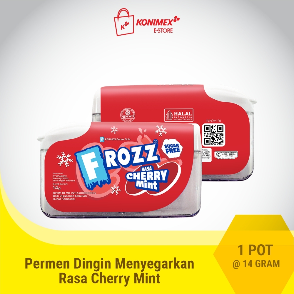 Frozz Cherry Mint permen bebas gula rendah kalori & dingin m