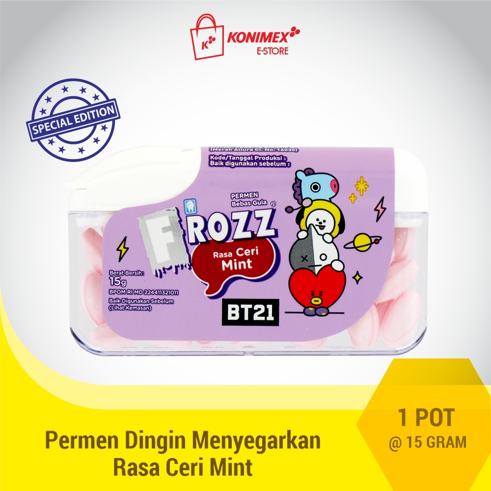 Frozz Cherry Mint permen bebas gula rendah kalori & dingin m