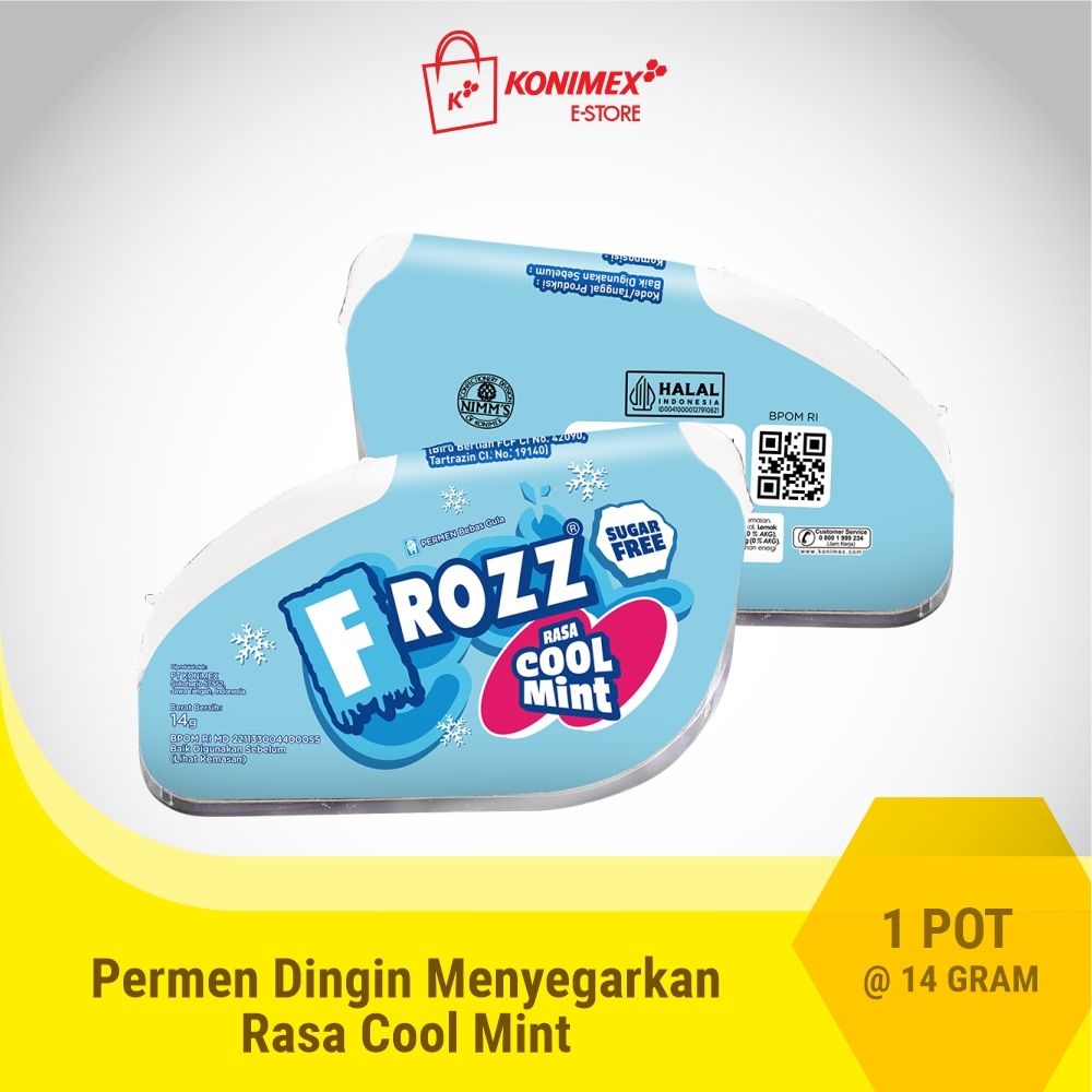 Frozz Coolmint permen bebas gula, rendah kalori & dingin men
