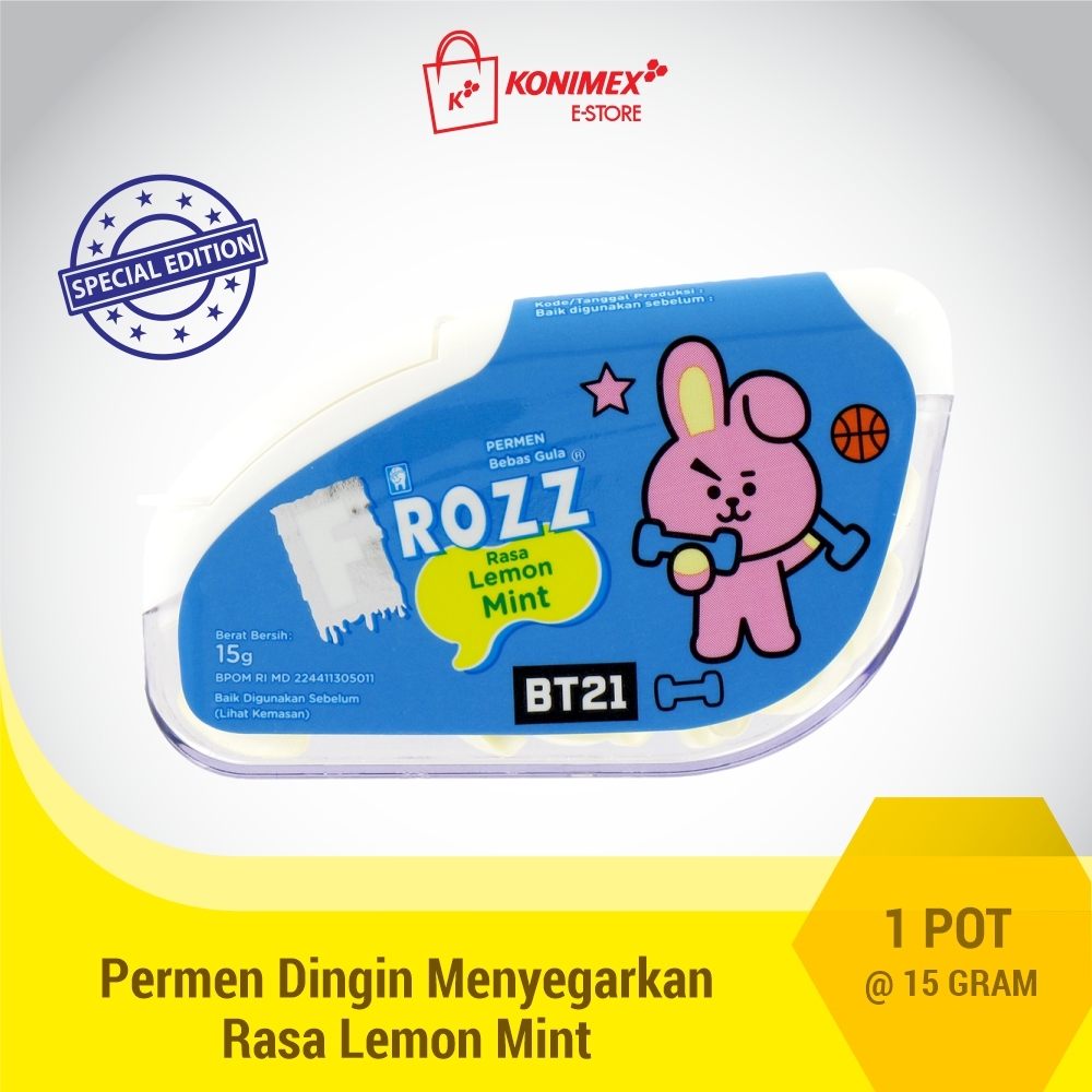 Frozz Lemon Mint permen bebas gula, rendah kalori & dingin m