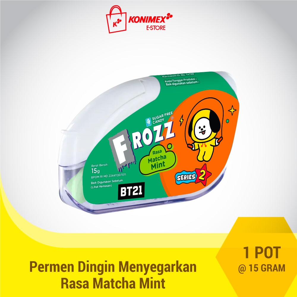 Frozz Matcha Mint permen bebas gula, rendah kalori & dingin 