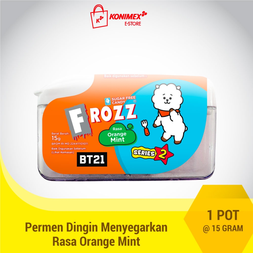 Frozz Orange Mint permen bebas gula rendah kalori dingin men