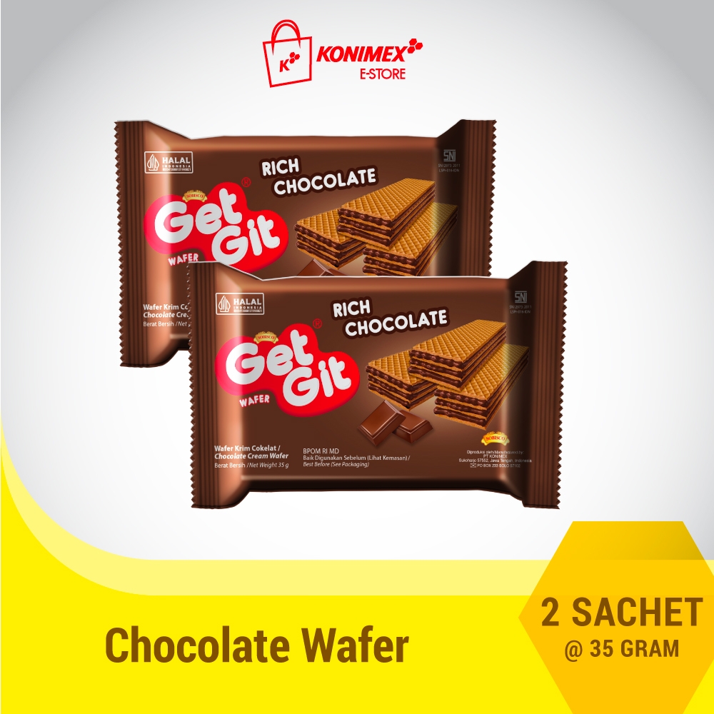 GET GIT Wafer Cokelat 35 G – 2 sachet