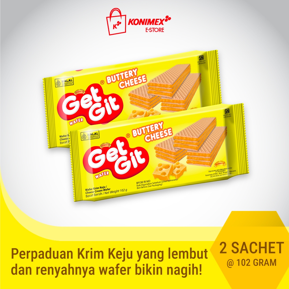 GET GIT Wafer Keju 102 G isi 2 Sachet