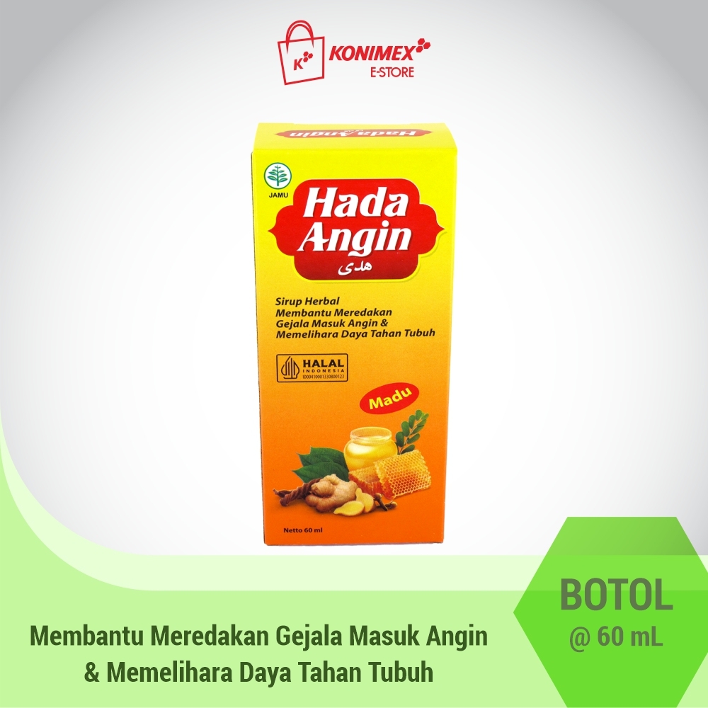 Hada Angin Botol 60 ml - Sirup Herbal Masuk Angin