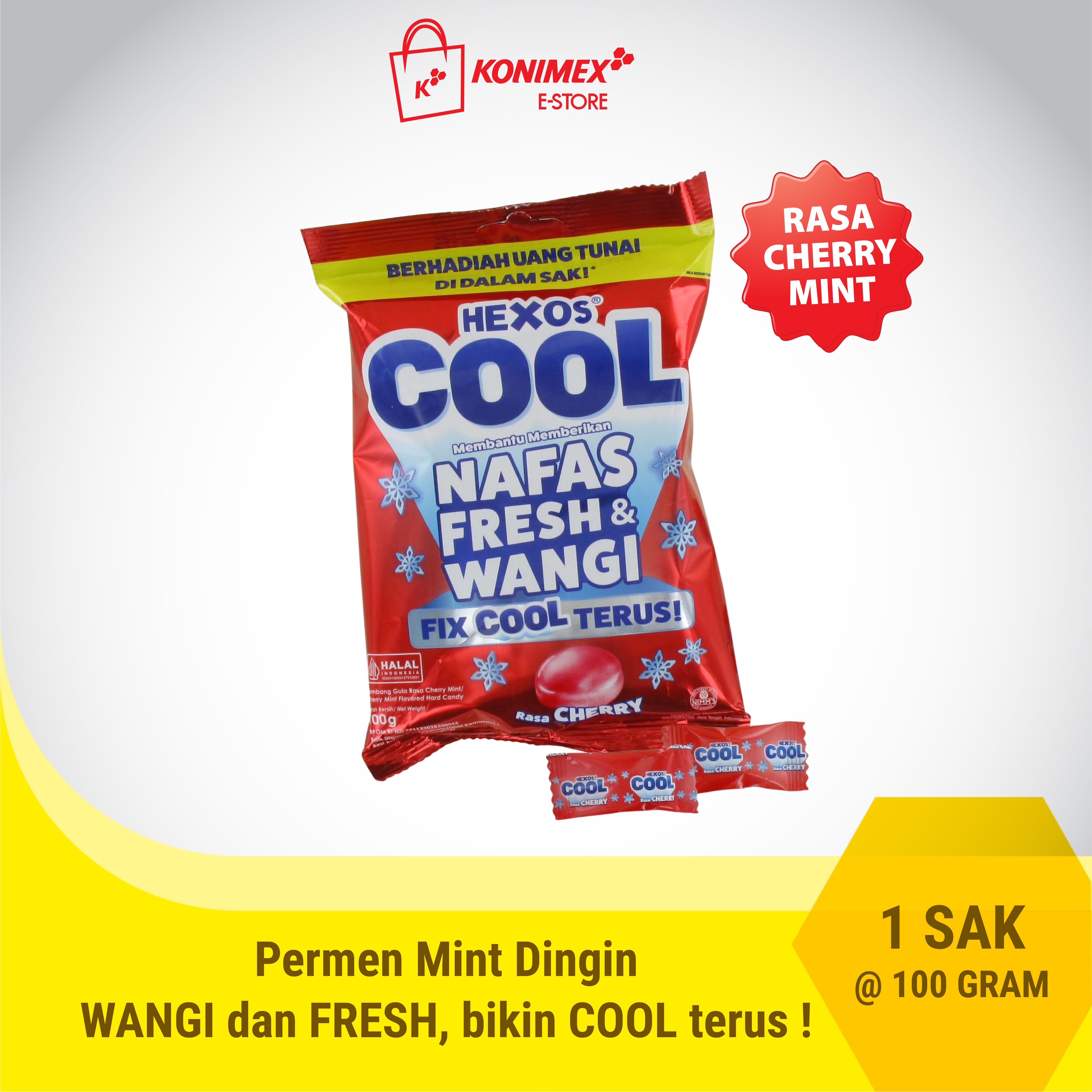 HEXOS COOL CHERRY MINT SAK 100GR