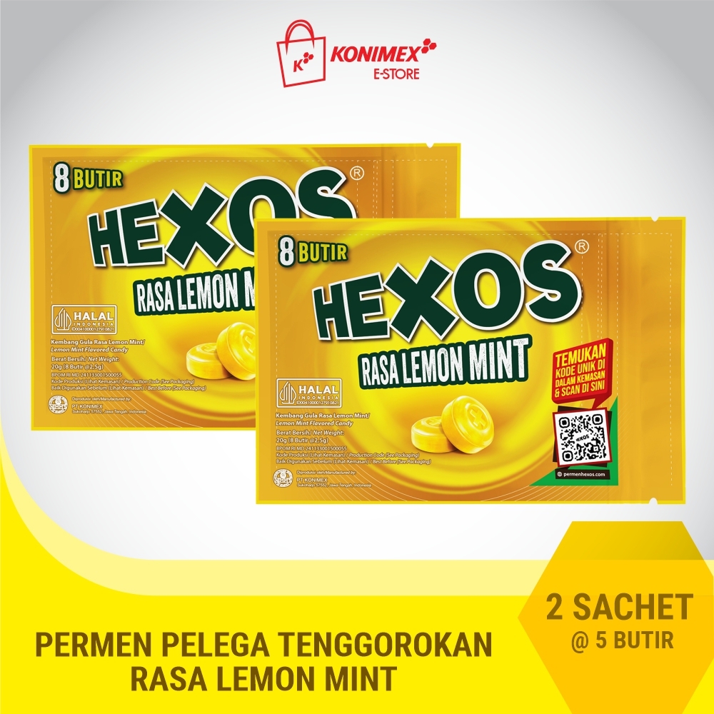 Hexos Lemon isi 8 butir 2 pouch