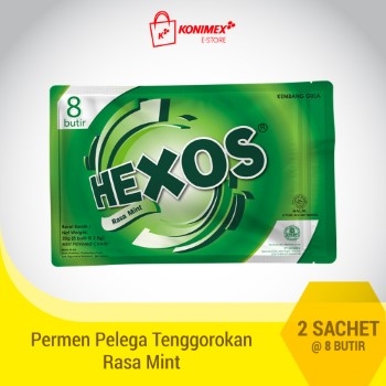 Hexos Mint isi 8 butir 2 pouch