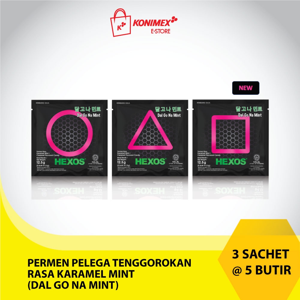 Hexos Rasa Karamel Mint (Dal Go Na Mint) 3 Sachet (@15gr)