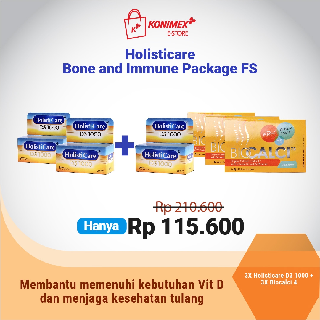 Holisticare Bone & Immune Package - Vitamin D3 dan Biocalci