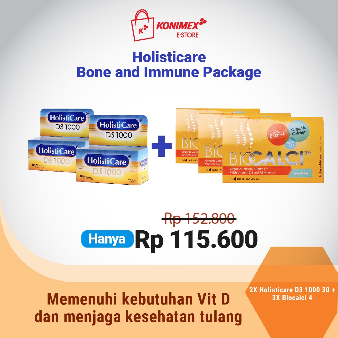 Holisticare Bone & Immune Package : Vit. D3 + Biocalci Kalsi