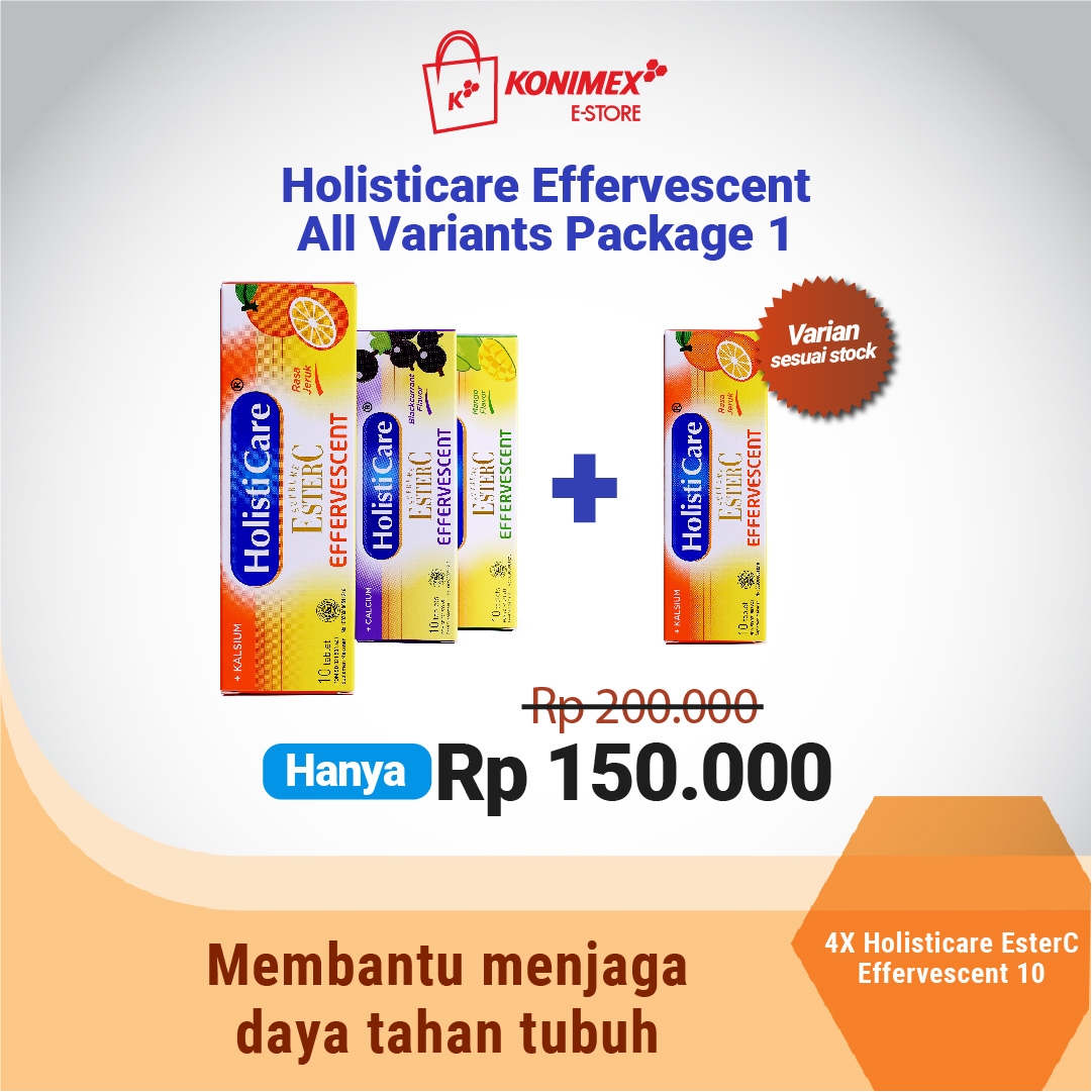 Holisticare Ester C Effervescent All Variant Package 1