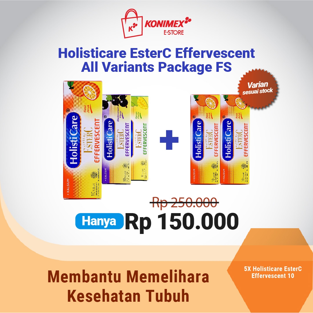 Holisticare Ester C Effervescent All Variants Package