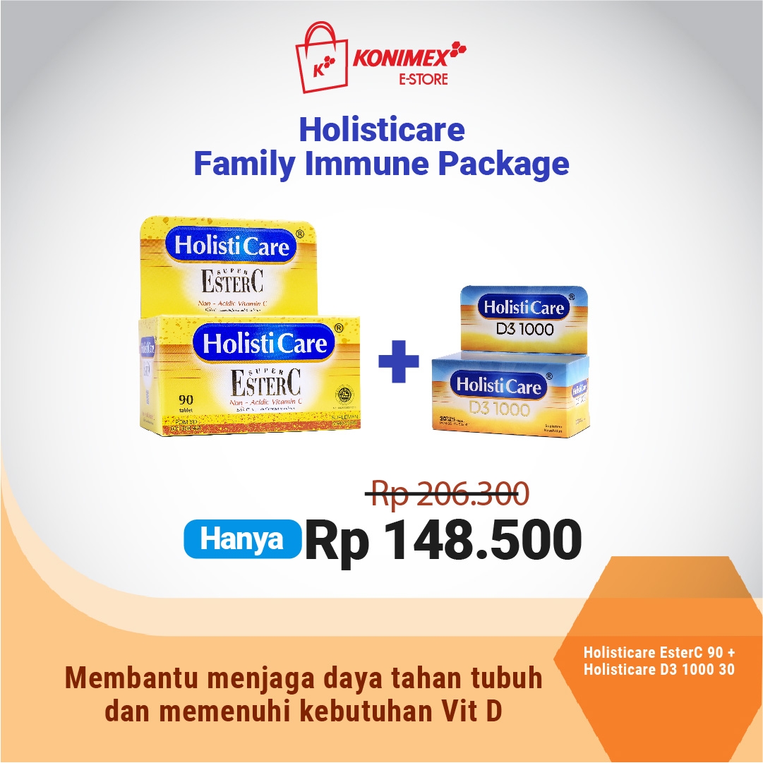 Holisticare Family Immune Package Ester C 90 tablet + Vit. D