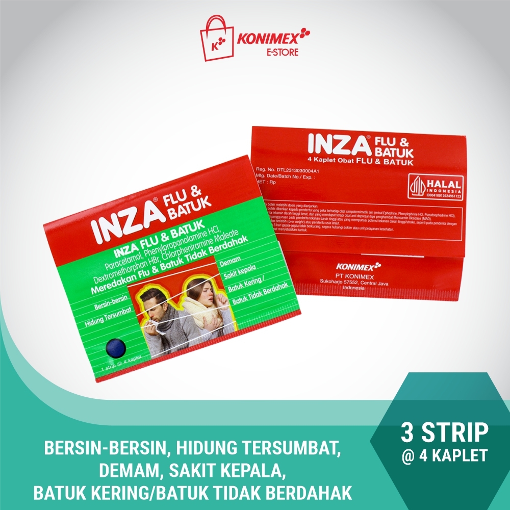 INZA FLU & BATUK  @4 Kaplet – 3 strip