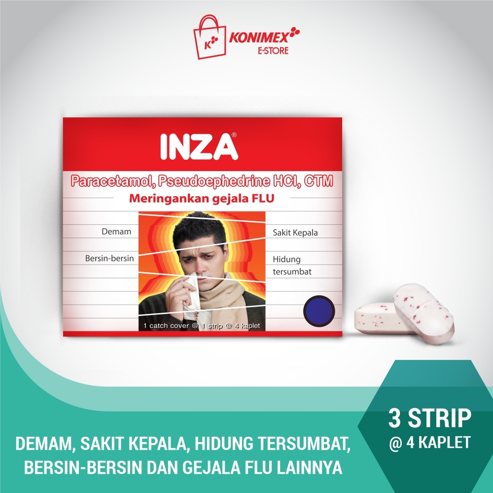 INZA obat Flu 3 strip @4 kaplet