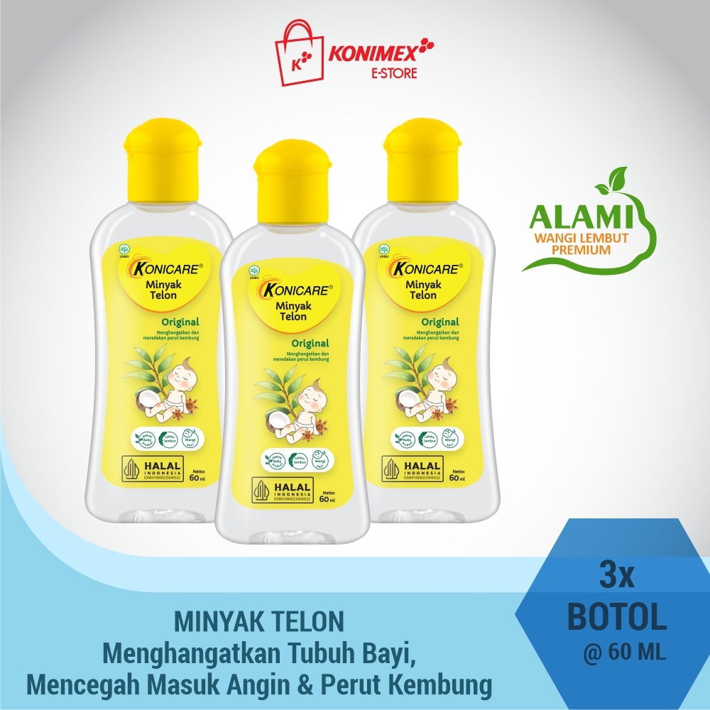 Konicare Minyak Telon 60 ml  Paket 3 Botol