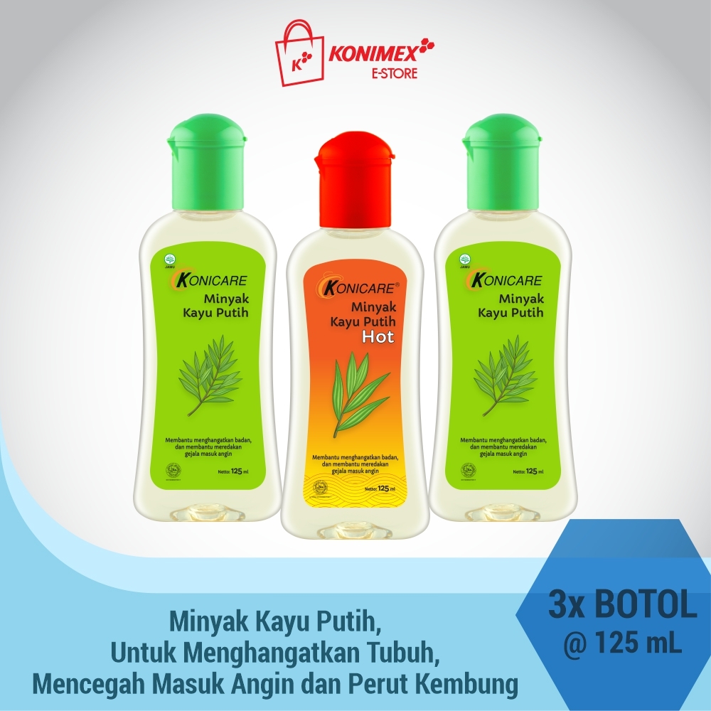 Konicare Paket Minyak Kayu Putih 125 ml + Hot 125 ml (Triple