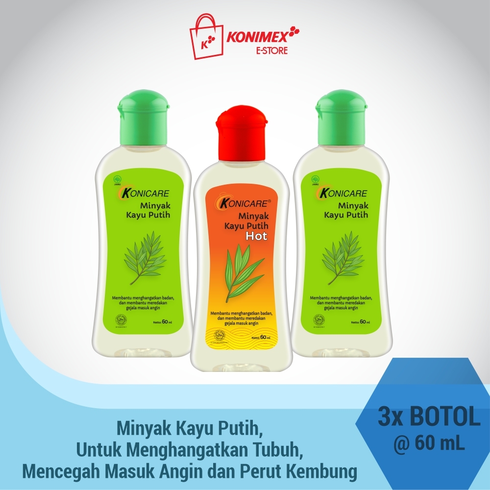 Konicare Paket Minyak Kayu Putih 60 ml + Hot 60 ml (Triple P