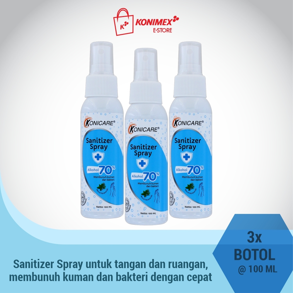 Konicare Sanitizer Spray 100 ml paket 3 botol