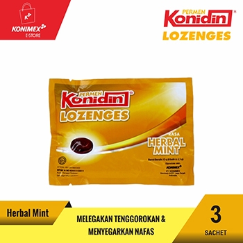 KONIDIN LOZENGES HERBAL MINT (dijual per 3 sachet)