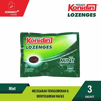 KONIDIN LOZENGES MINT (dijual per 3 sachet)