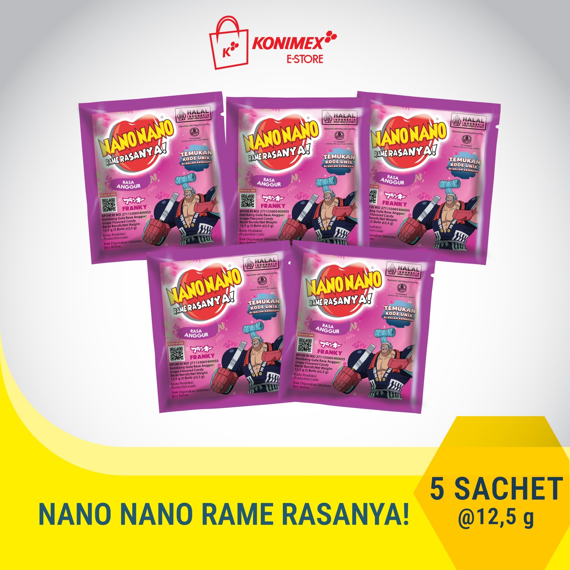 Nano Nano Anggur 5 sachet isi 5 butir