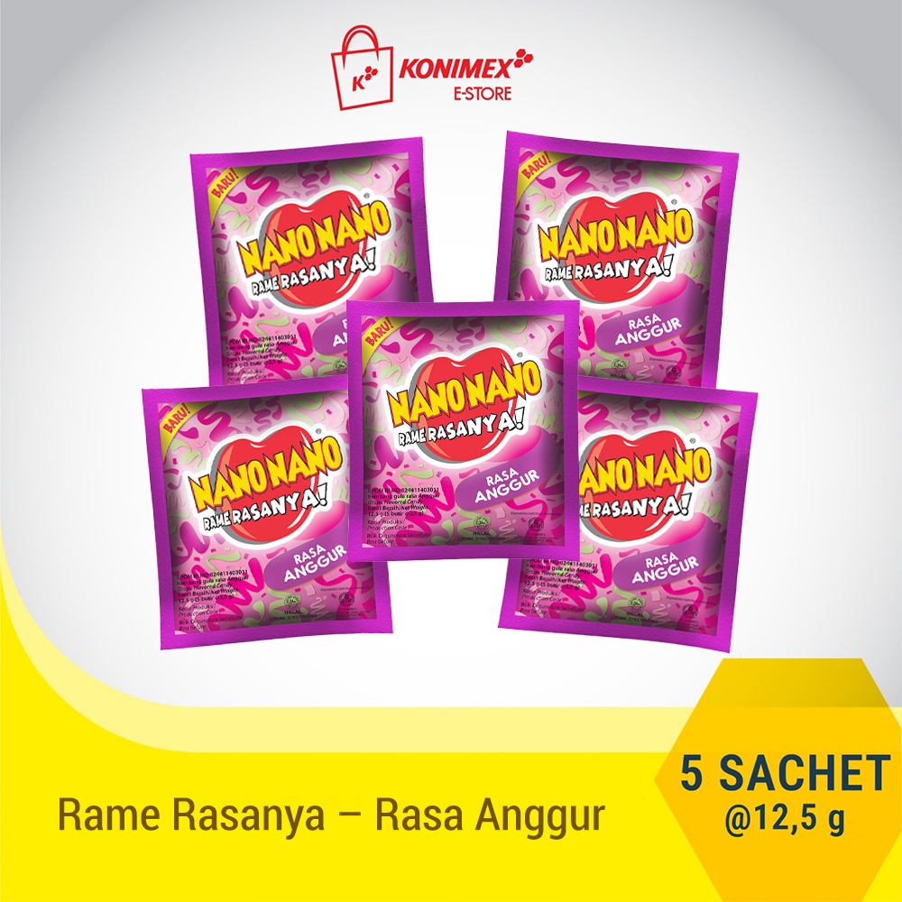 Nano Nano Anggur 5 sachet isi 5 butir