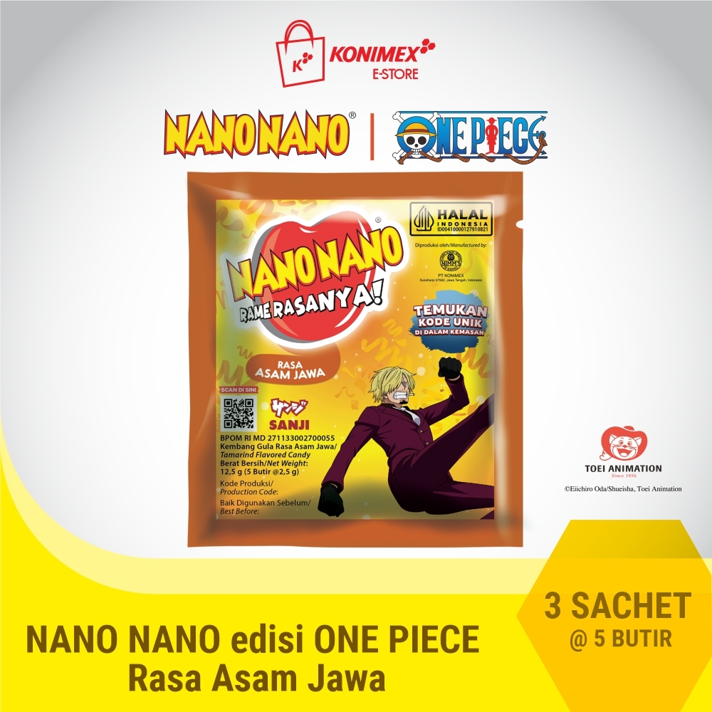 Nano Nano Asem Jawa 3 sachet isi 5 butir