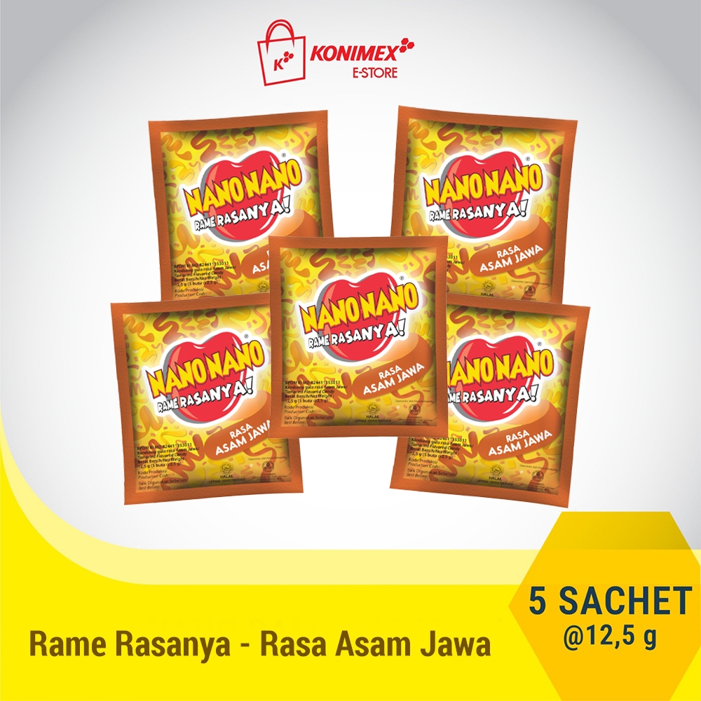 Nano Nano Asem Jawa 5 sachet isi 5 butir