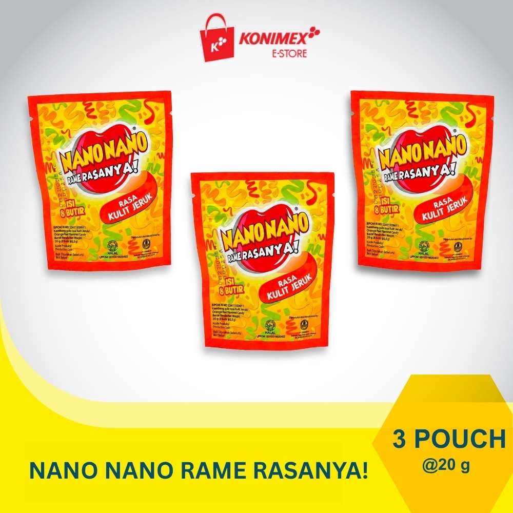 Nano Nano Kulit Jeruk isi 8 butir 3 Pouch