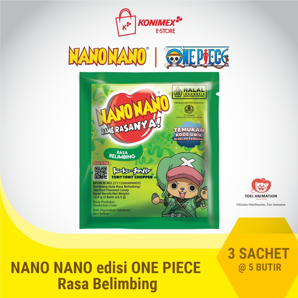 Nano Nano Manisan Belimbing 3 sachet isi 5 butir
