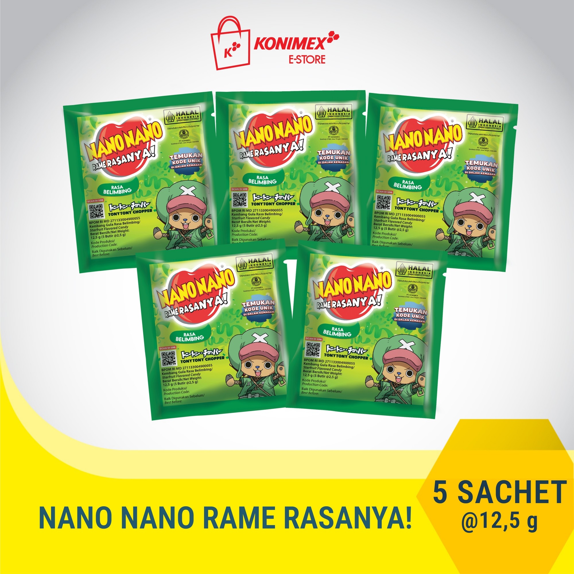 Nano Nano Manisan Belimbing 5 sachet isi 5 butir
