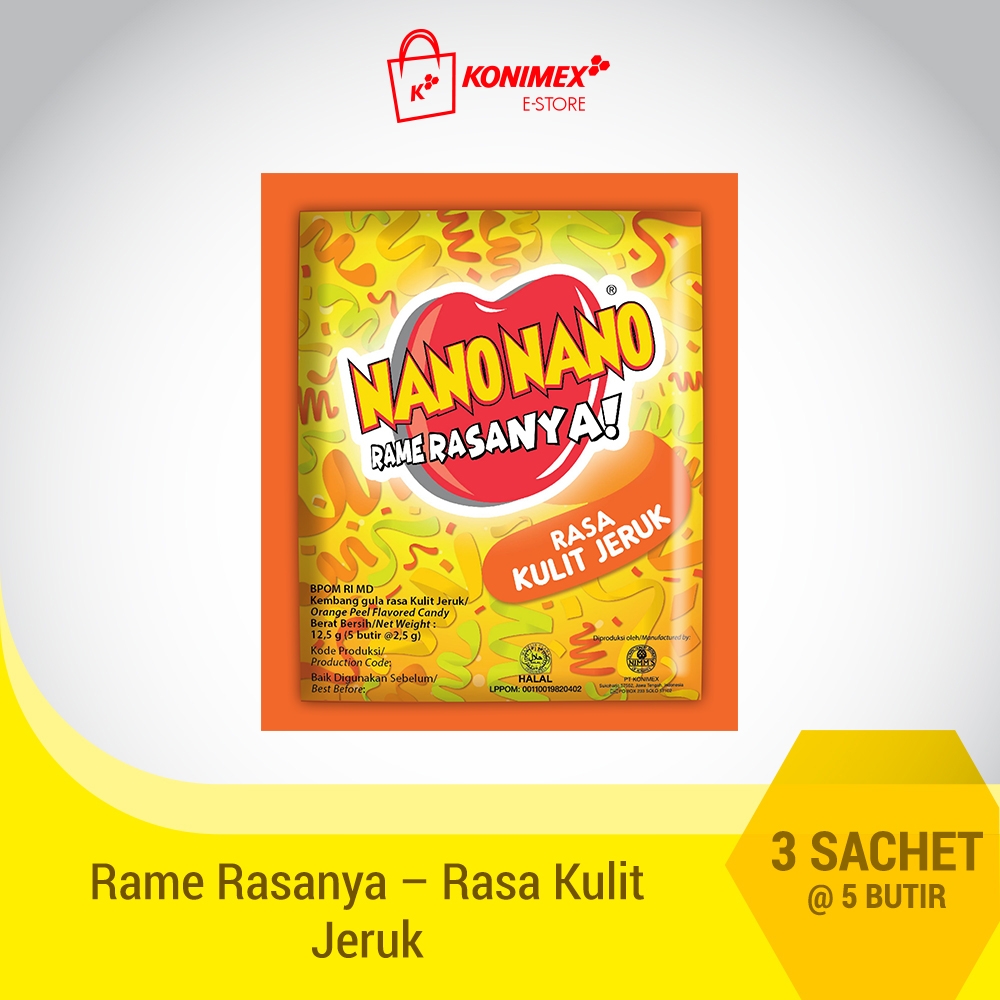 Nano Nano Manisan Kulit Jeruk 3 sachet