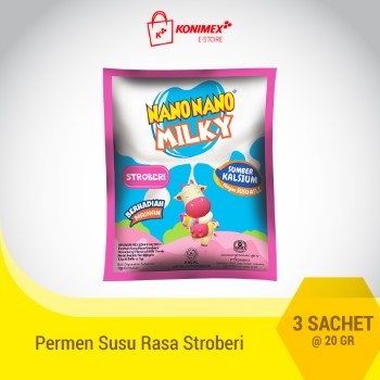 NANO NANO MILKY STROBERI (dijual per 3 sachet)