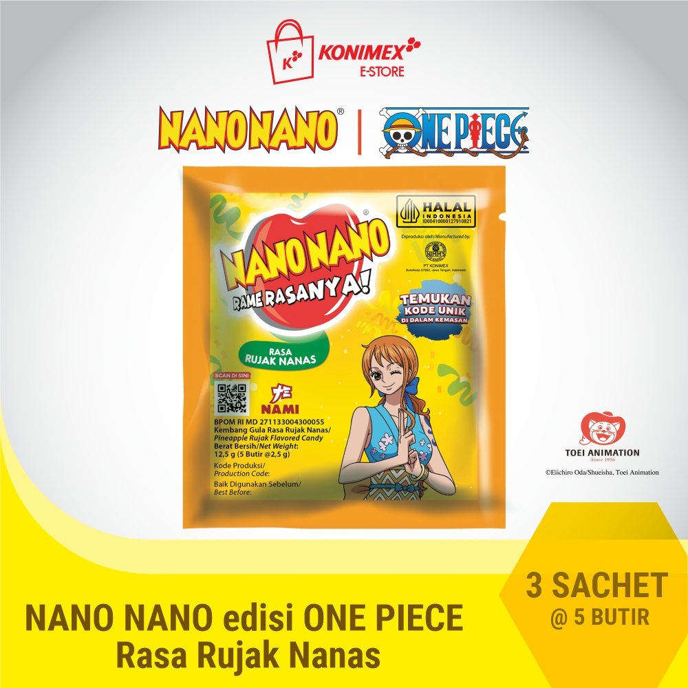 Nano Nano Rujak Nanas 3 sachet isi 5 butir