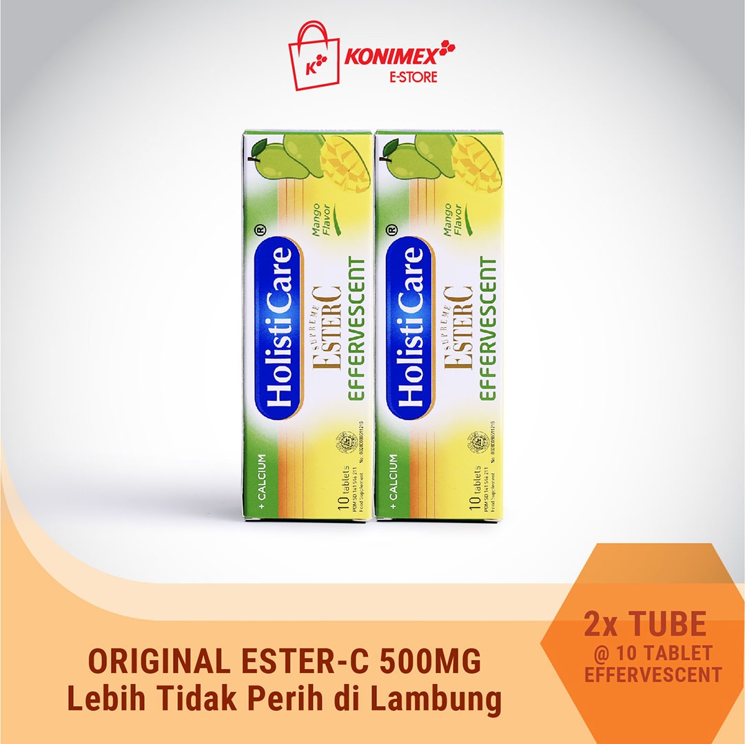 Paket Isi 2 Holisticare EsterC Effervescent Mango 10 Tablet