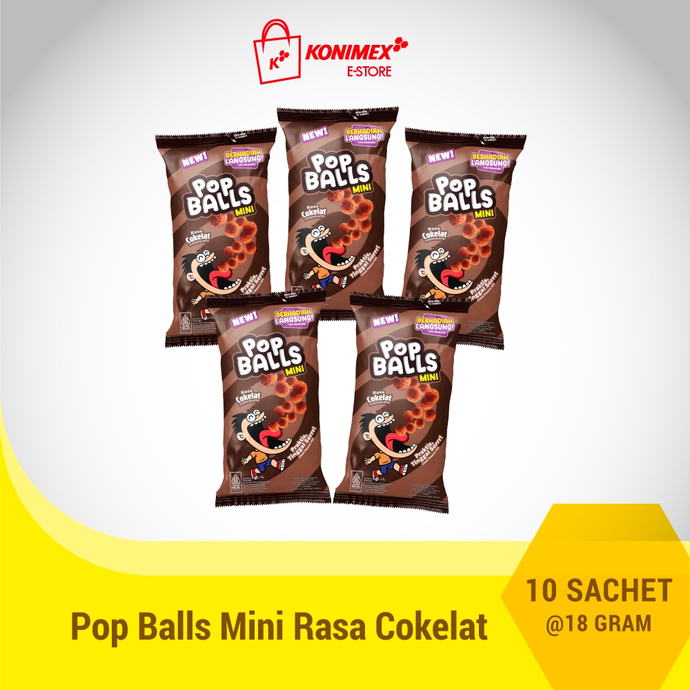 POP BALLS COKELAT 19 GRAM isi 10 Sachet